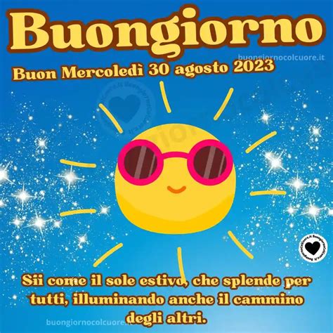 buongiorno 30 agosto